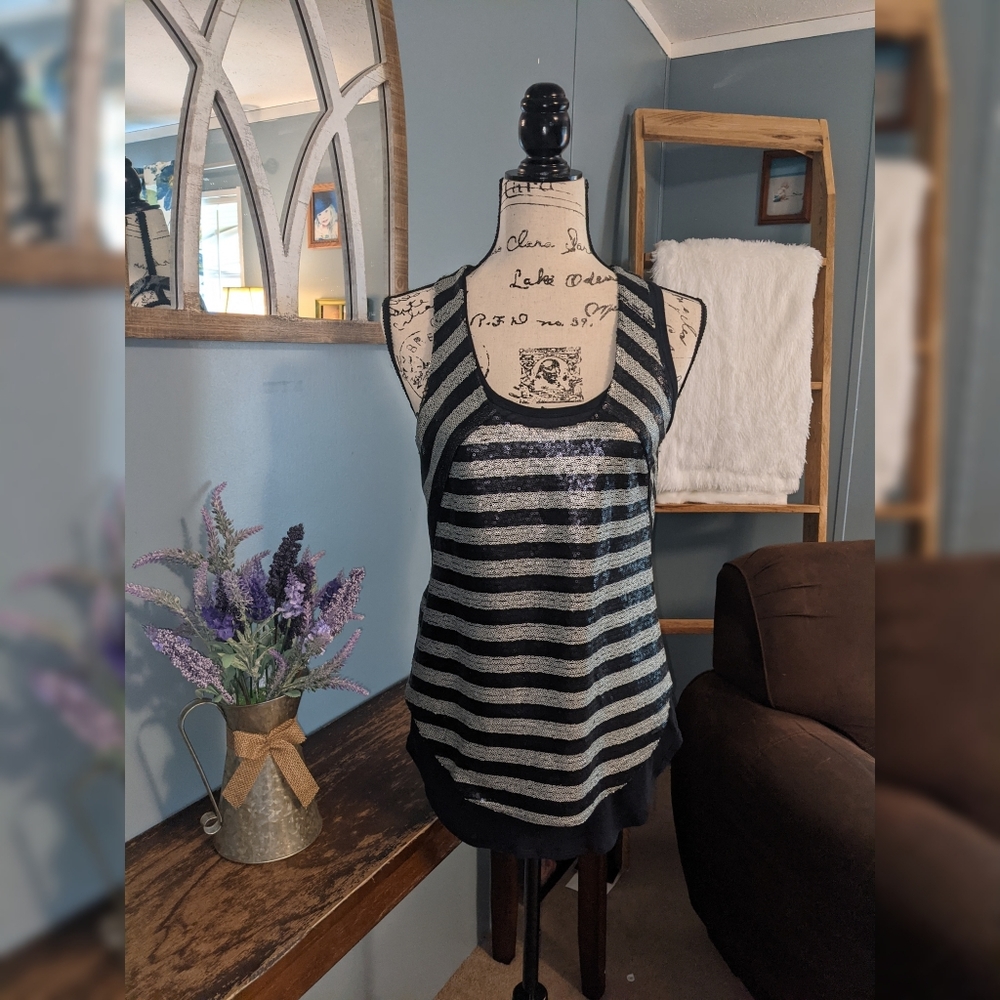 Robert Rodriguez Sequin Sleeveless Top